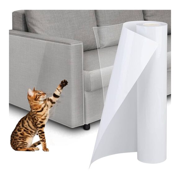 Anti Cat Scratch Furniture Protector,1 Roll12" X 236" - Picture 1 of 4